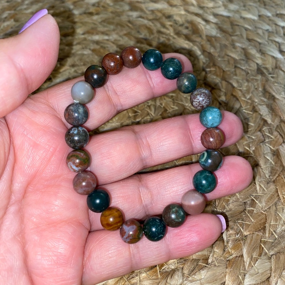 Genuine Indian Agate Crystal Bracelet